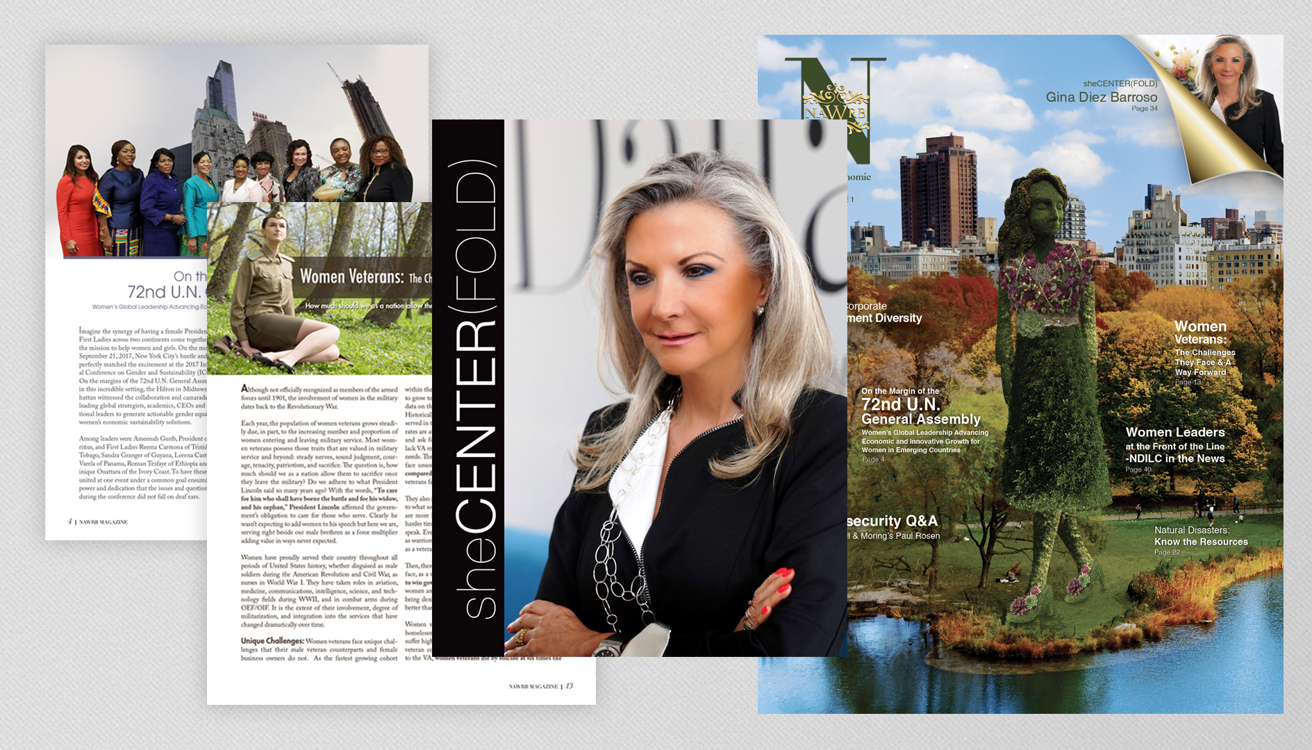 Just Released: NAWRB Magazine sheCENTER(FOLD) Gina Diez Barroso, President & CEO, Grupo Diarq