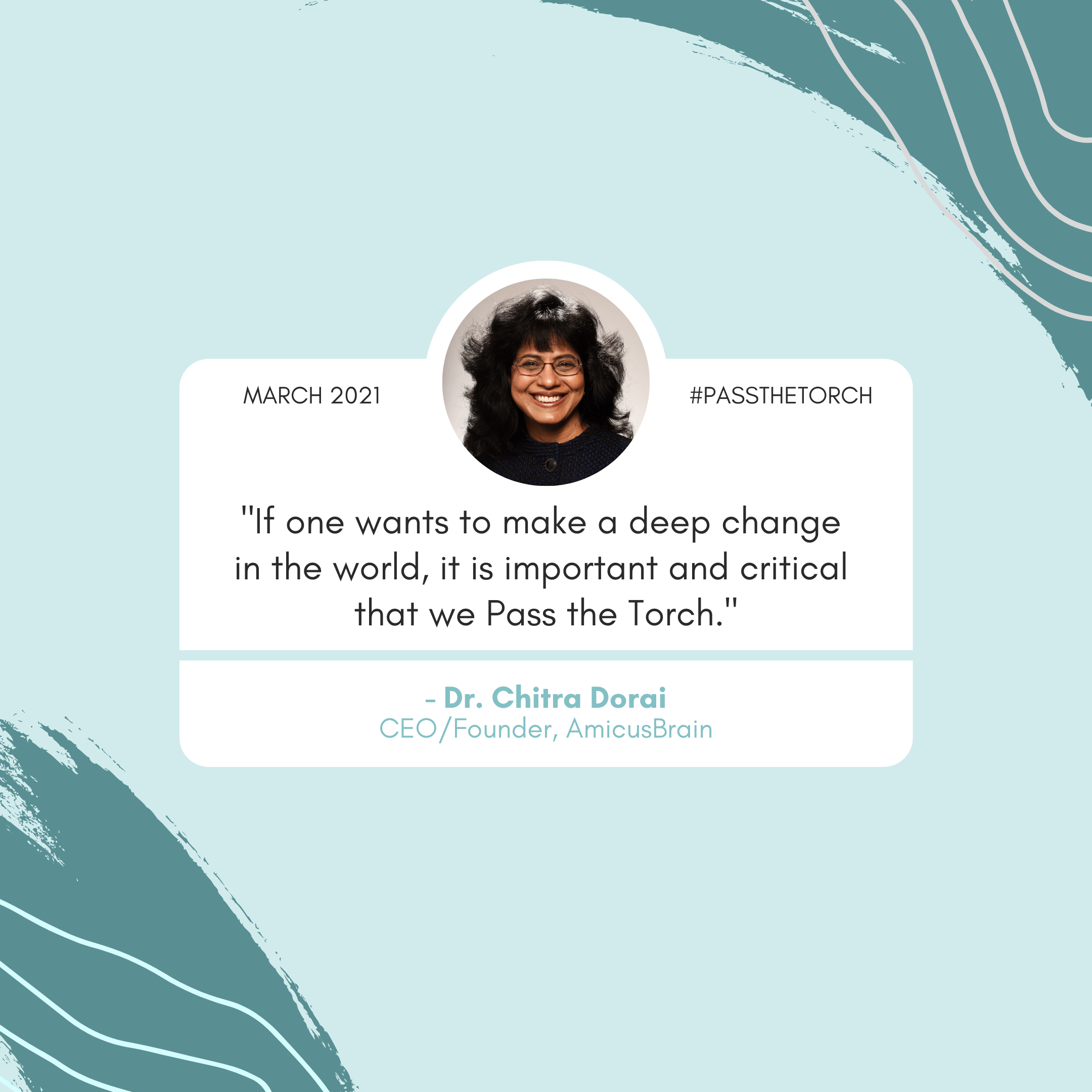 #QuoteOfTheDay with Dr. Chitra Dorai